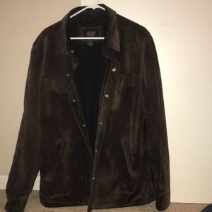 Men’s leather coach jacket size L
